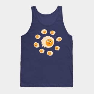 Fried Eggs Cartoon Cute Food Tank Top